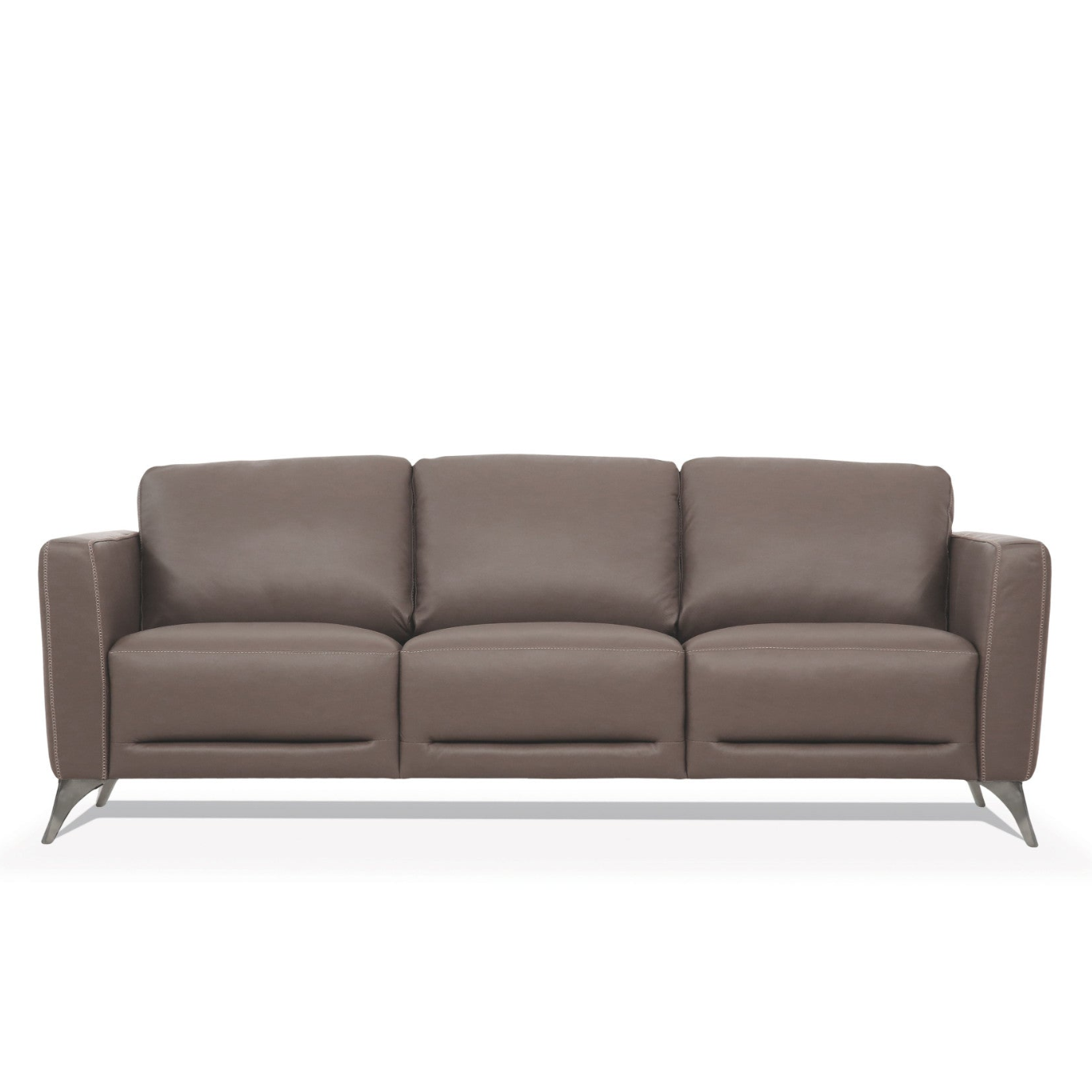 83" Contemporary Leather Sofa