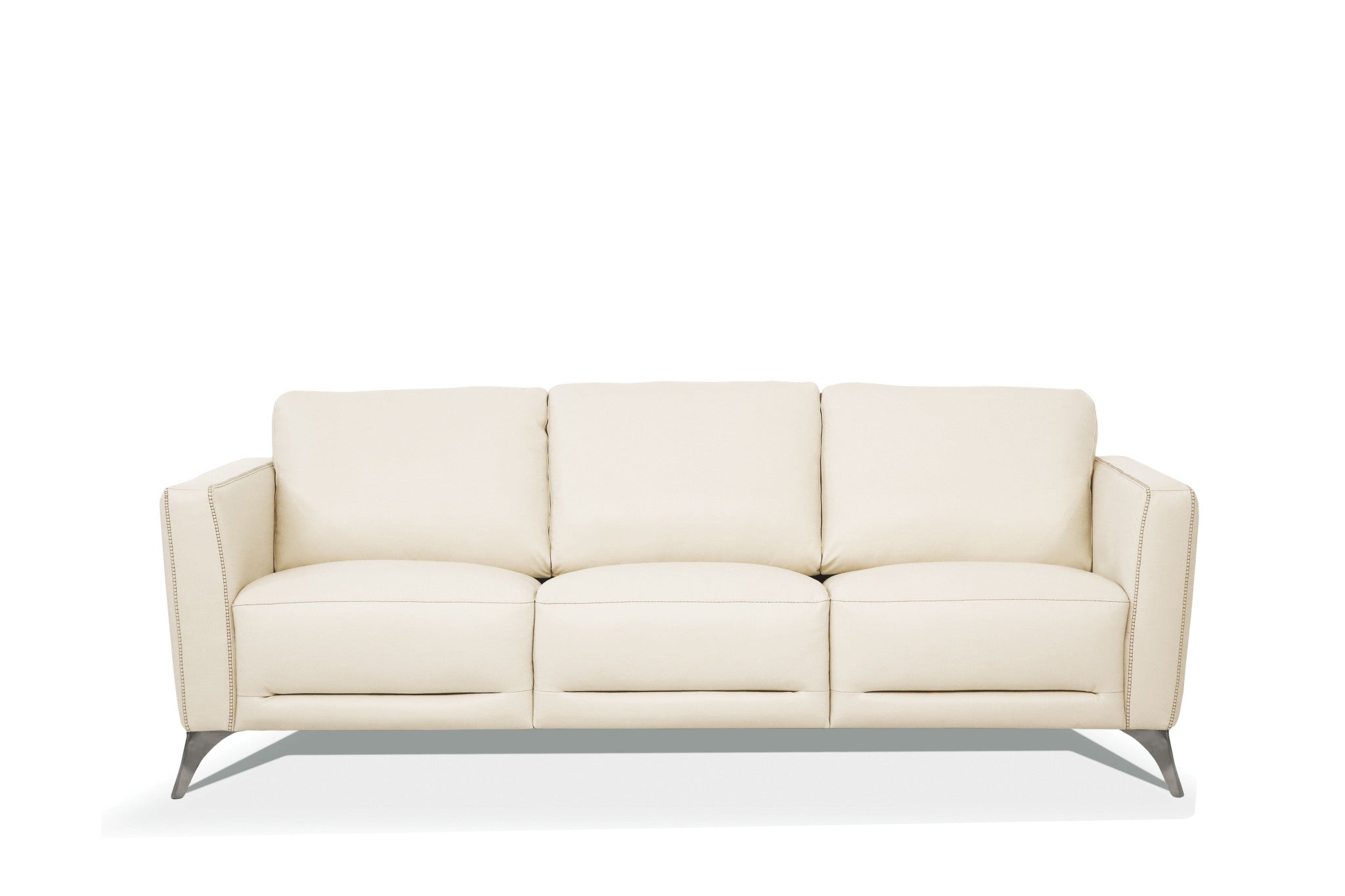 59" Modern Leather Loveseat