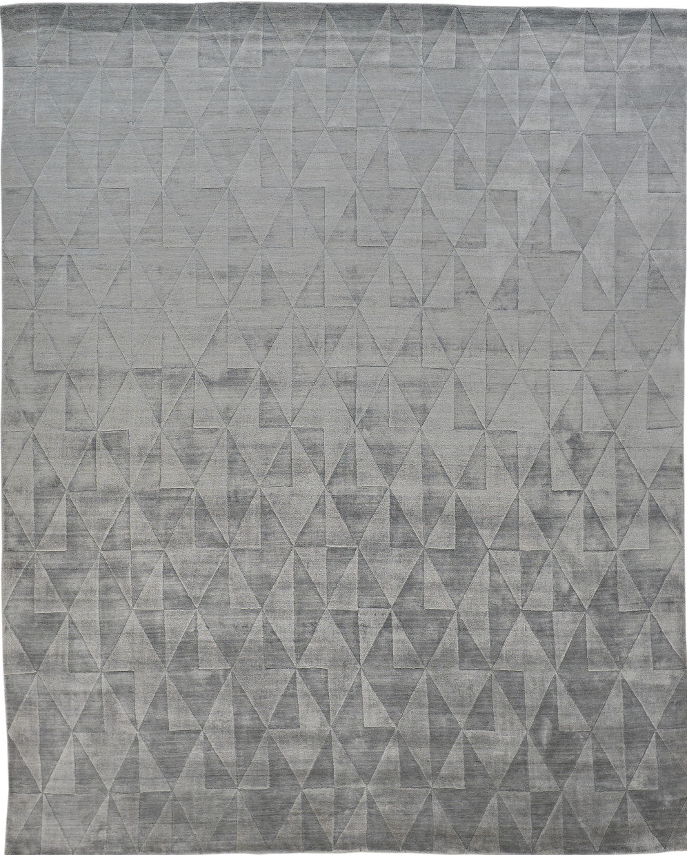 Gray, Ivory, and Silver Geometric Area Rug