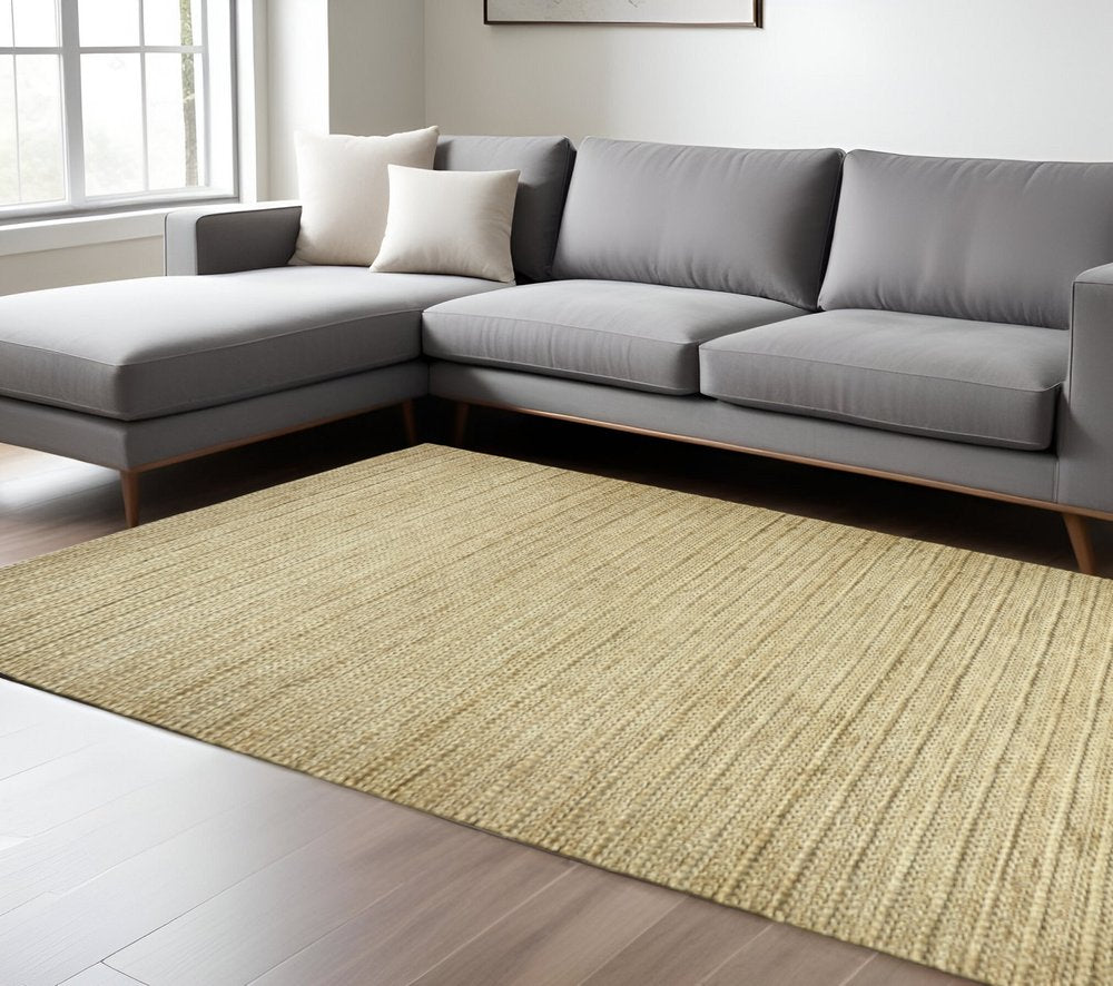 Solid Color Jute Hand Woven Area Rug