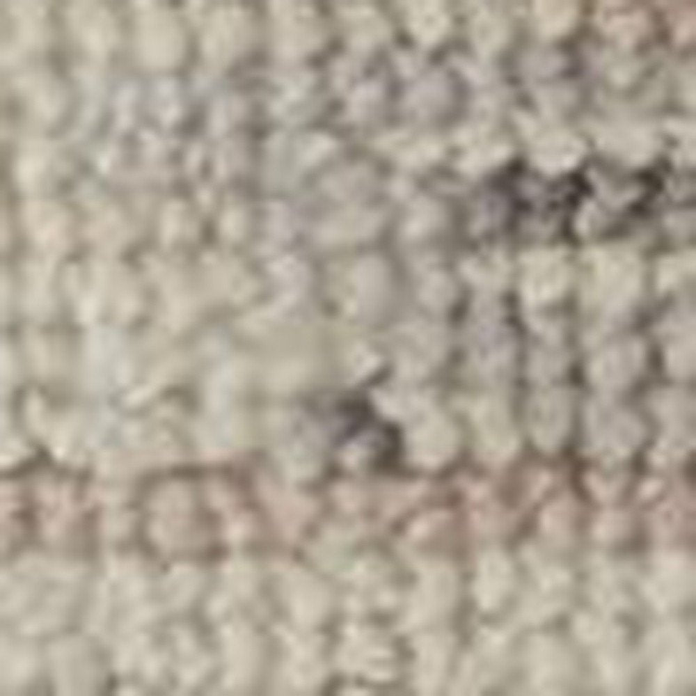Gray and Ivory Floral Wool Hand Knotted Rug with Fringe