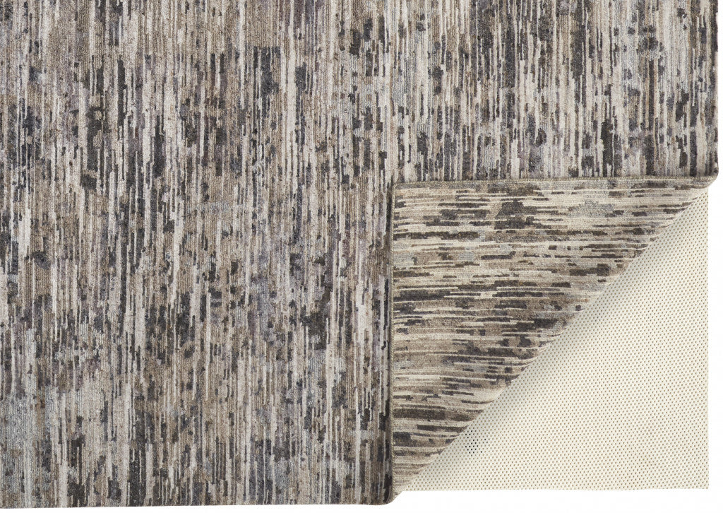 Gray, Blue, and Silver Wool Solid Area Rug