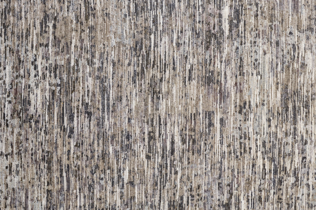 Gray, Blue, and Silver Wool Solid Area Rug