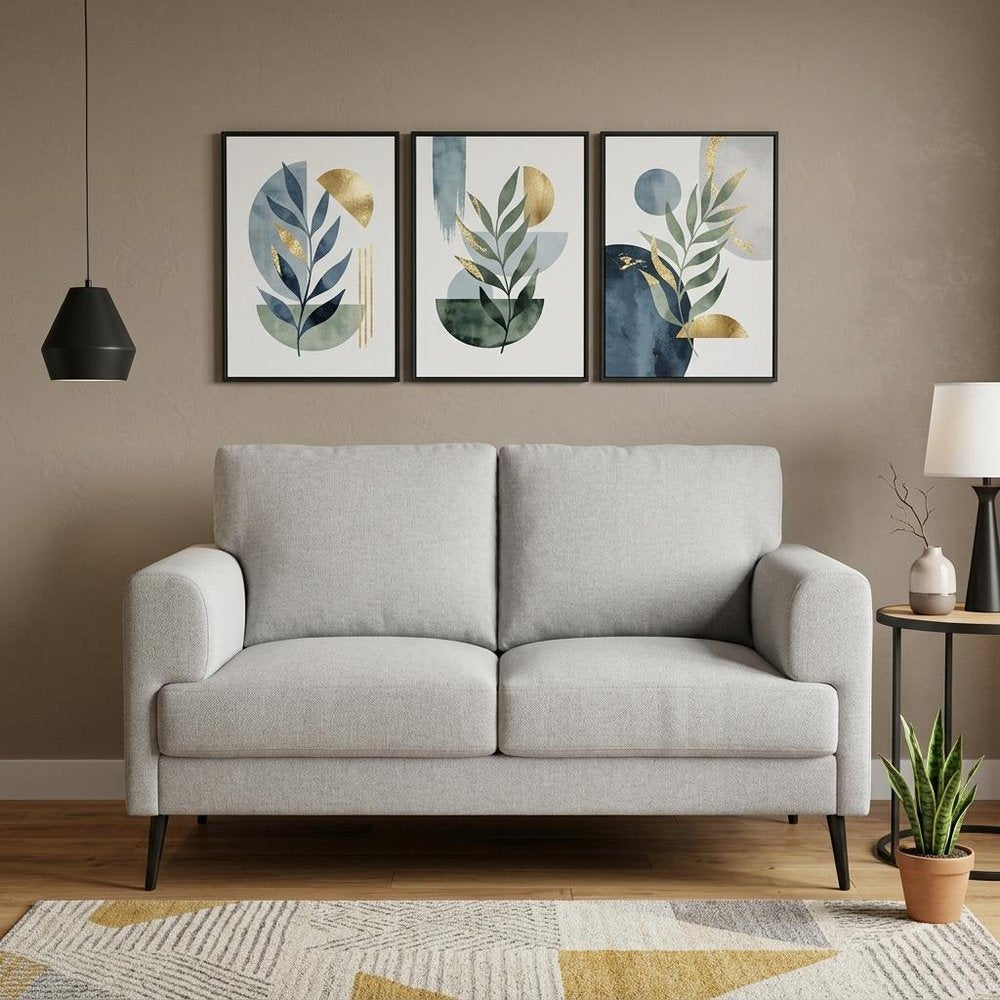 61" Gray Contemporary Key Loveseat