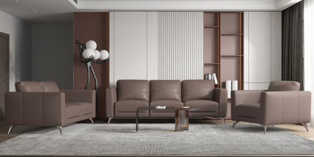 35" Contemporary Leather Club Chair