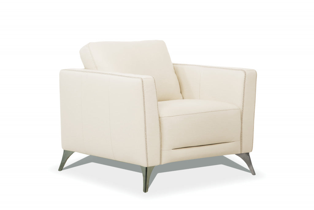 35" Contemporary Leather Club Chair