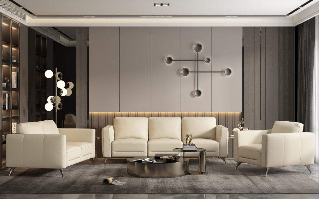 35" Contemporary Leather Club Chair