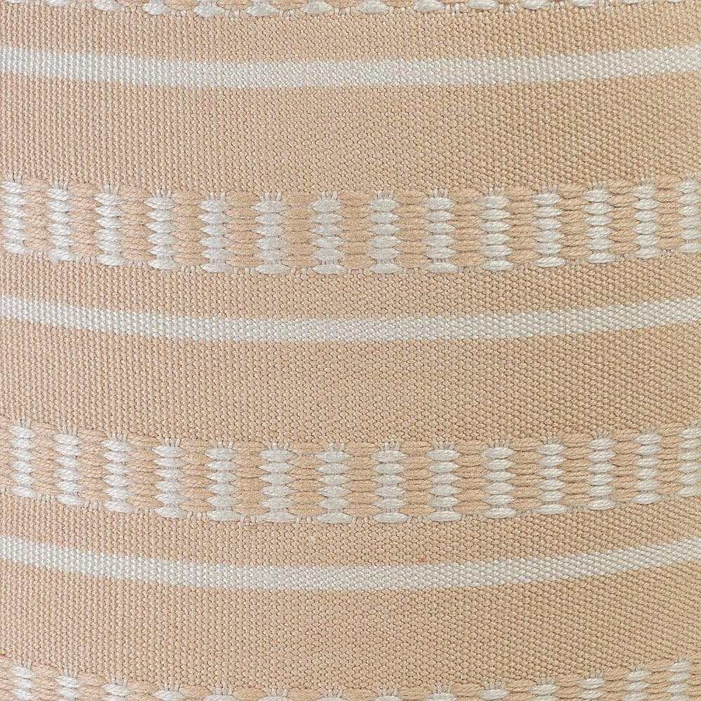 20" Round Striped Outdoor Pouf Ottoman