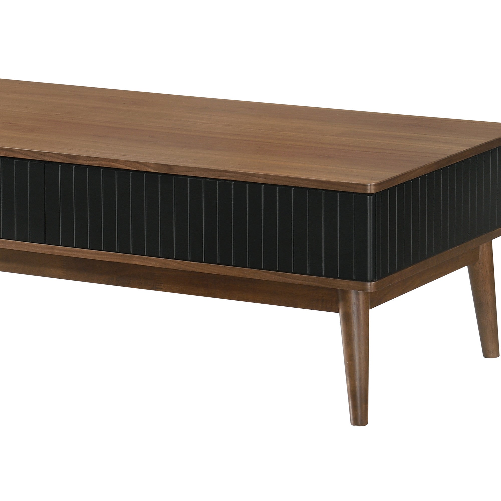 47" Brown and Black Retro Coffee Table
