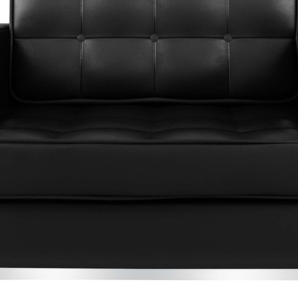 31" Italian Leather Tufted Club Chair