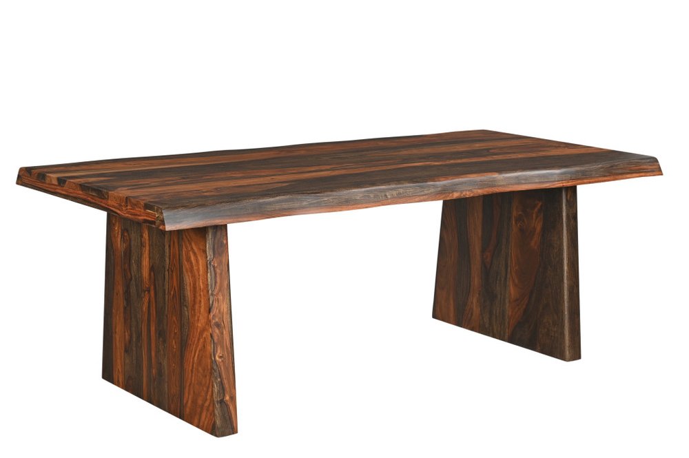 86" Dark Brown Wood Dining Table