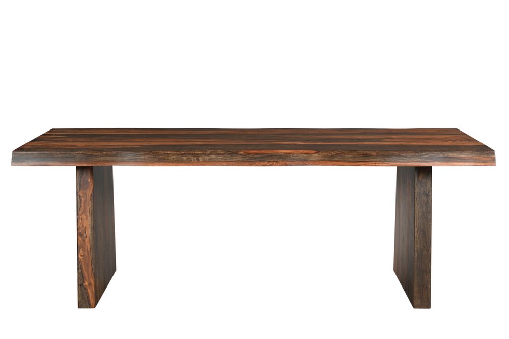86" Dark Brown Wood Dining Table