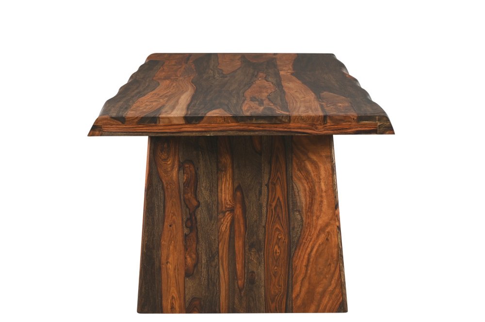 86" Dark Brown Wood Dining Table