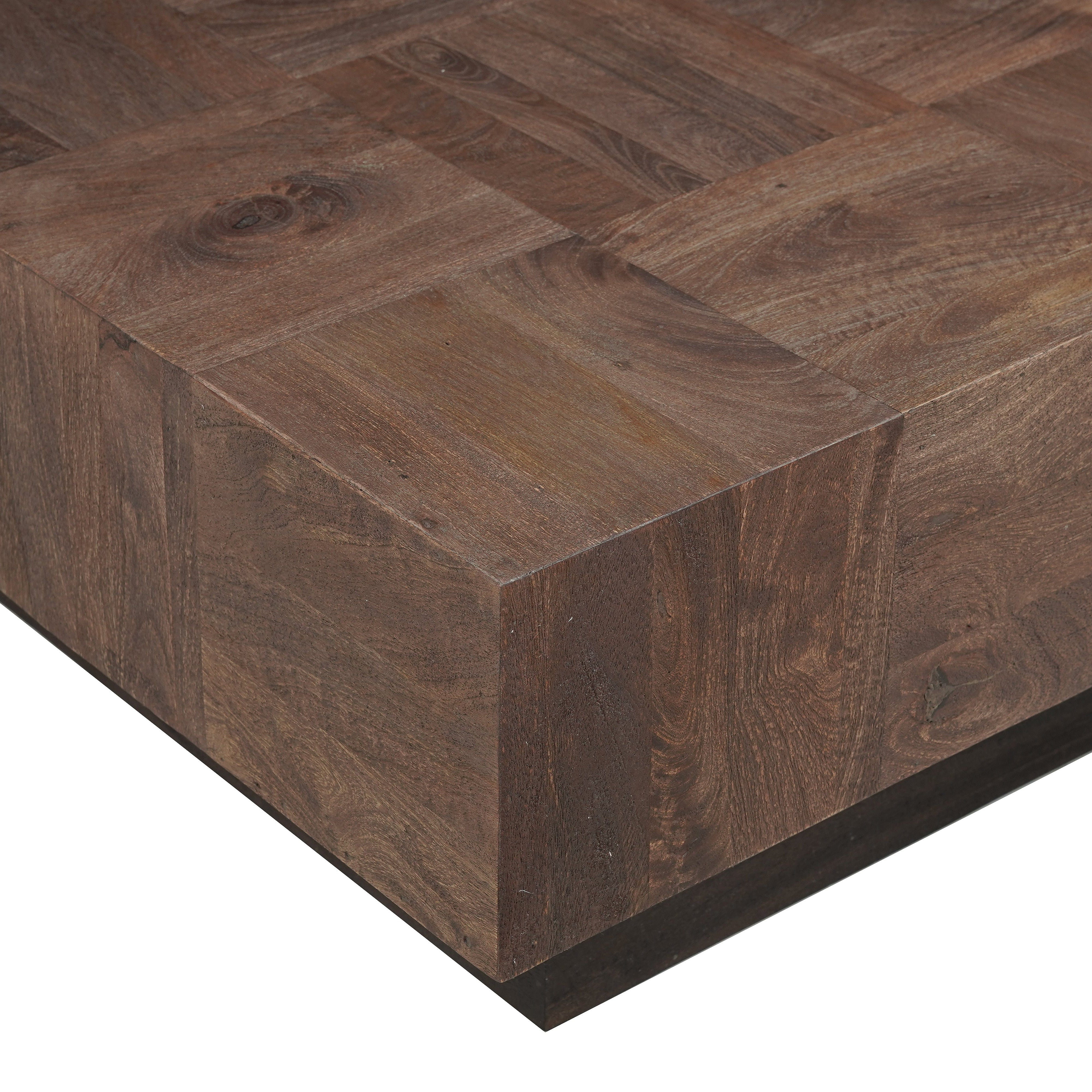 59" Square Wood Pedestal Coffee Table