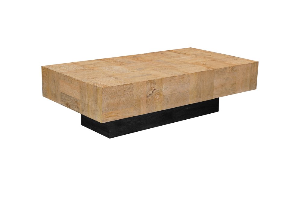 59" Square Wood Pedestal Coffee Table