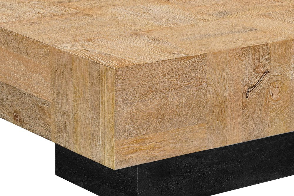 59" Square Wood Pedestal Coffee Table