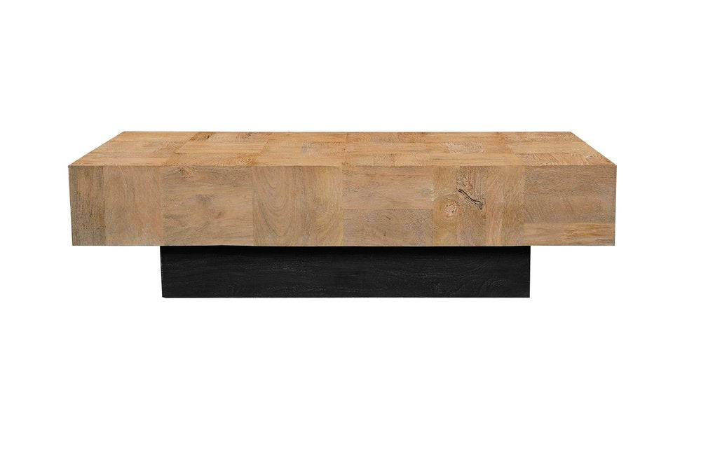 59" Square Wood Pedestal Coffee Table