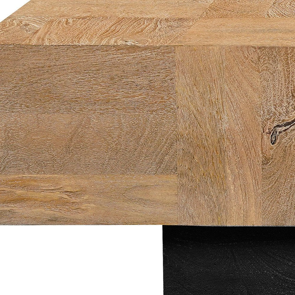 59" Square Wood Pedestal Coffee Table