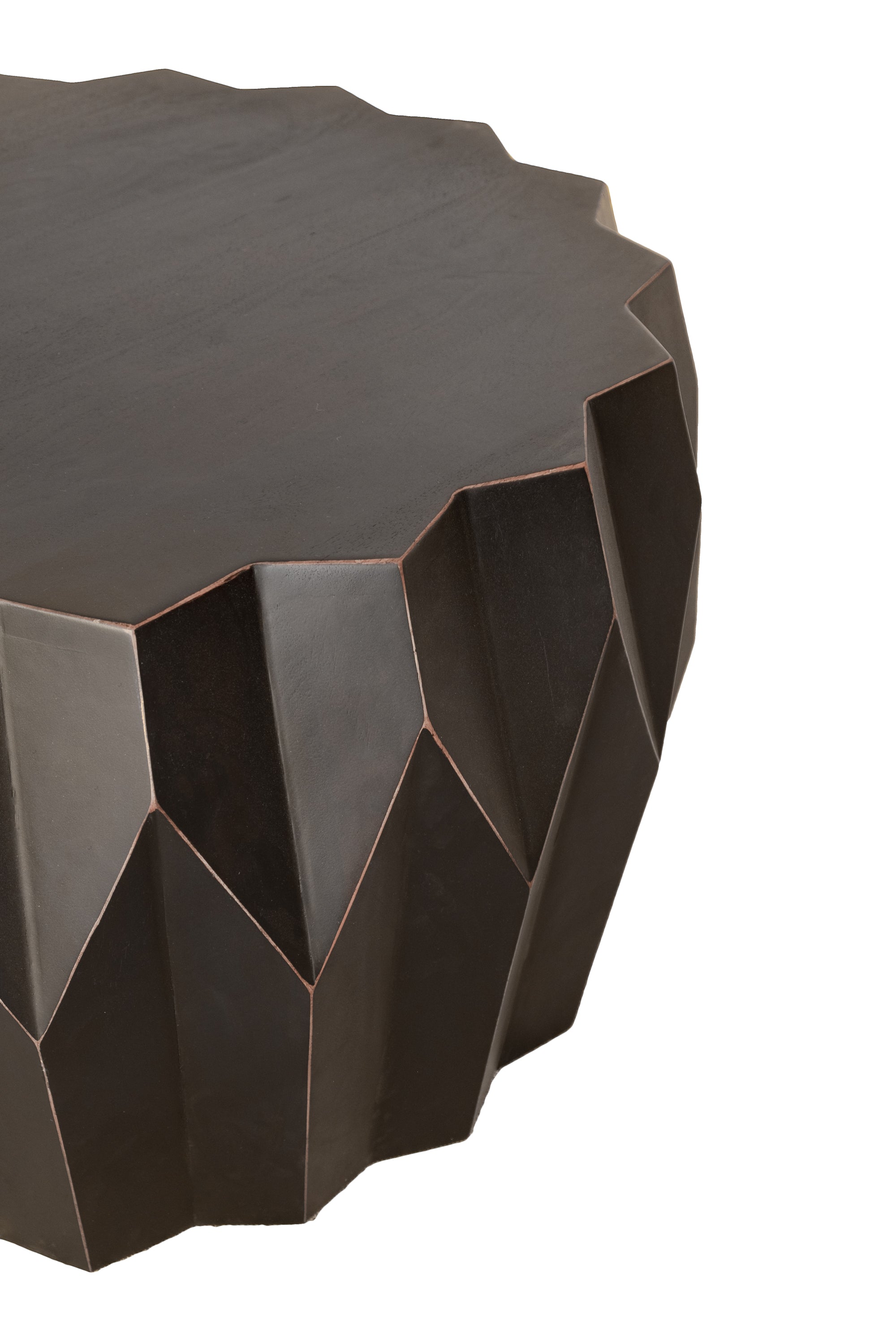 29" Black Jagged Geometric Coffee Table