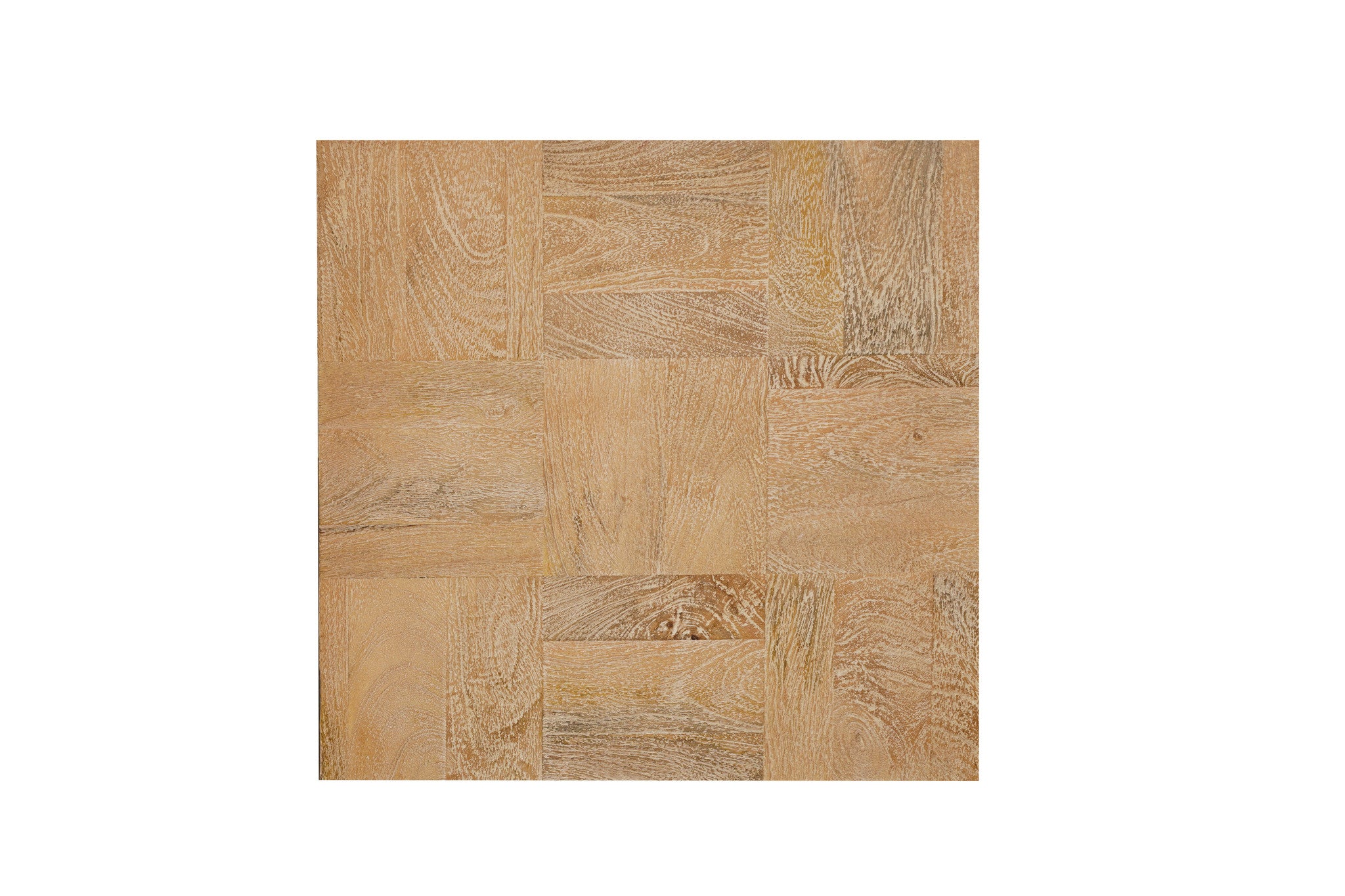 22" Square Wood Pedestal Side Table