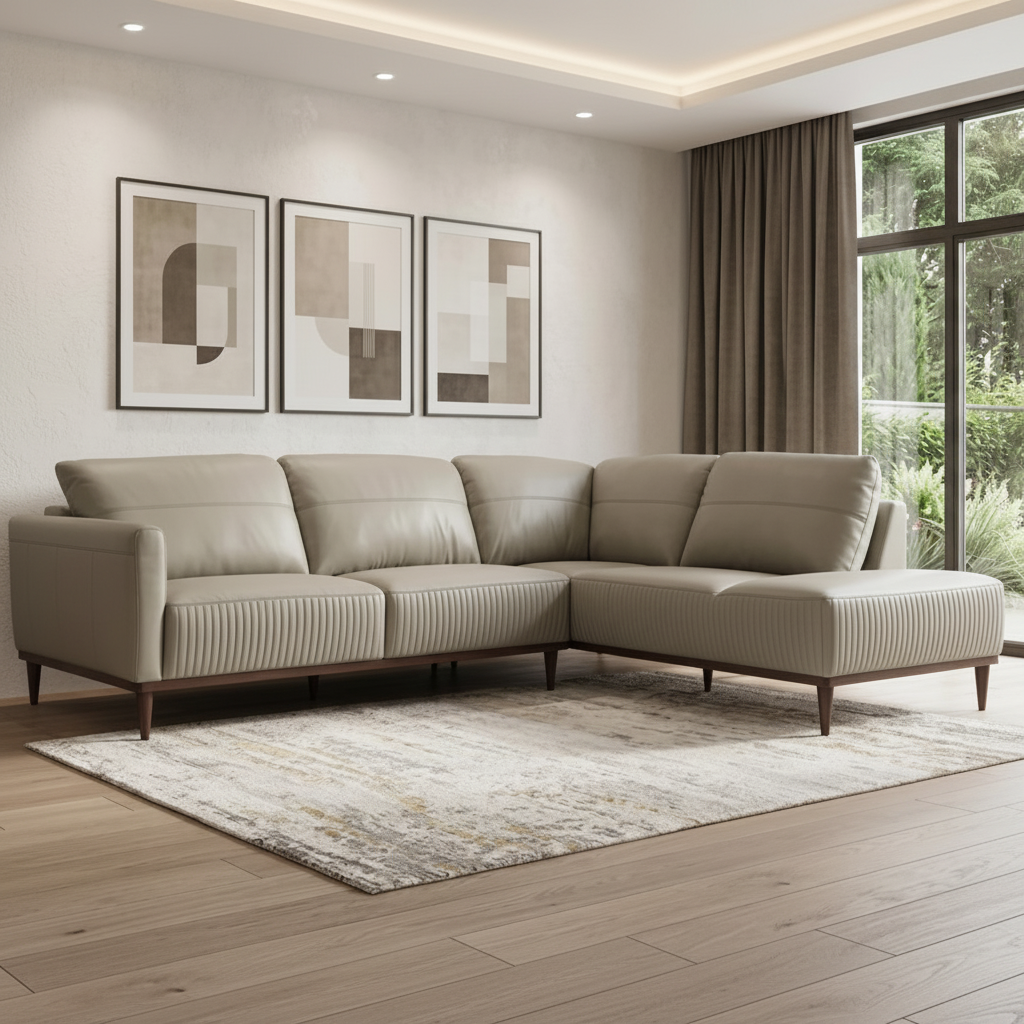 103" Light Green Two Piece Sectional with Chaise