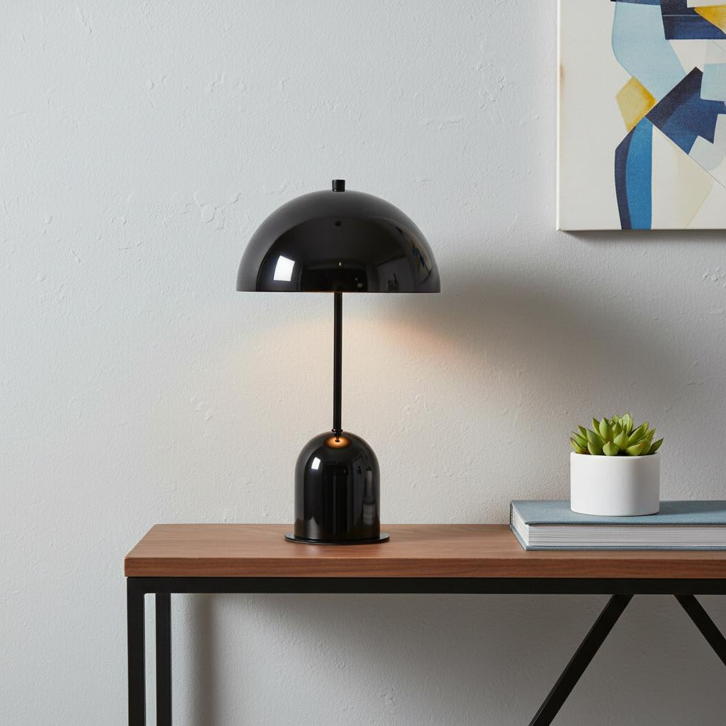 20" Metal Table Lamp with Dome Shade