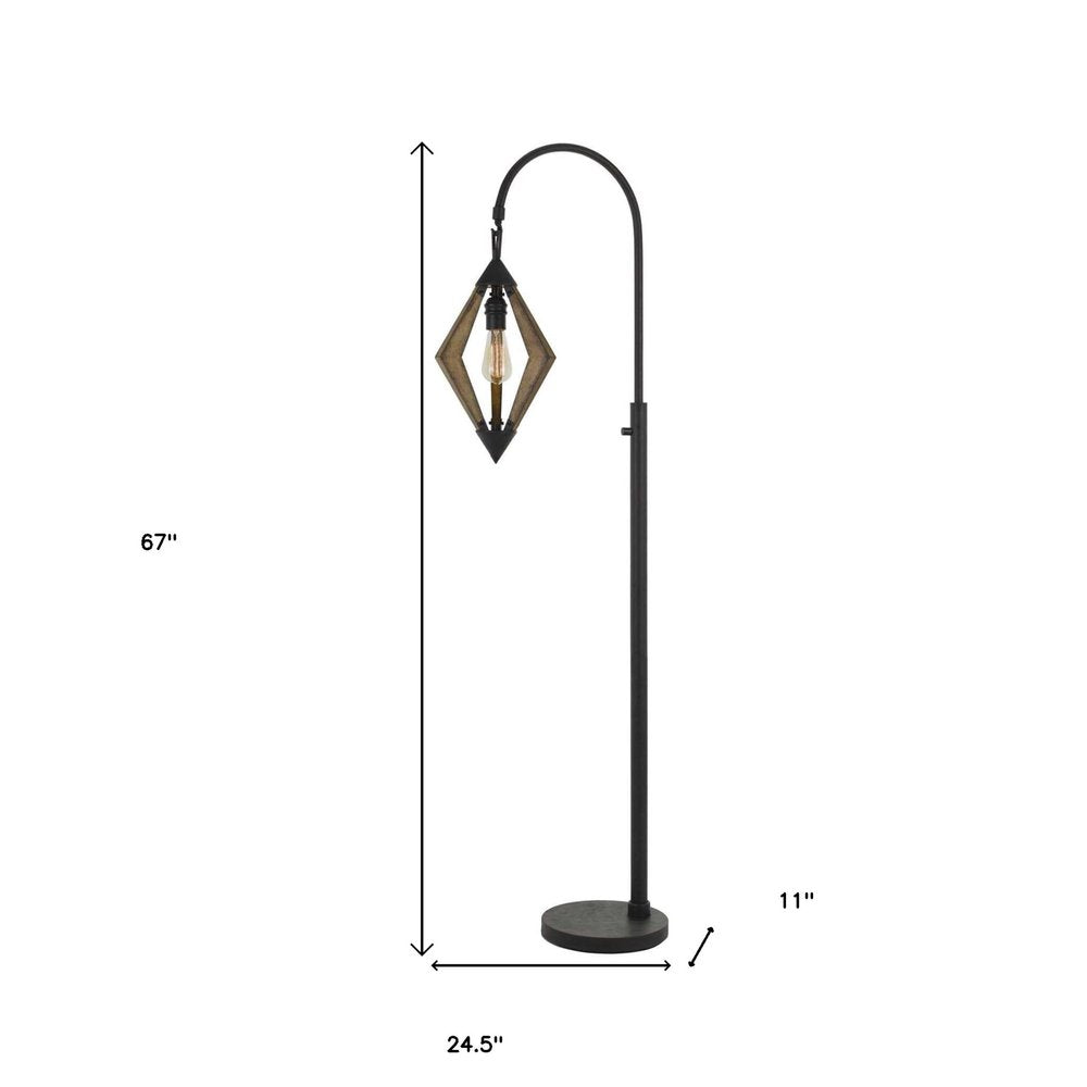 67" Black Diamond Floor Lamp