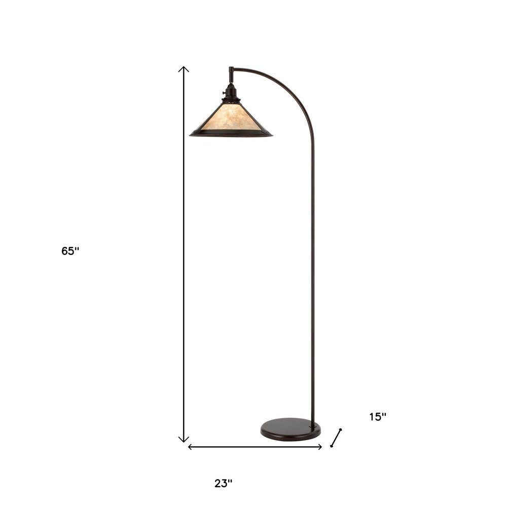 65" Bronze Industrial Reading Floor Lamp