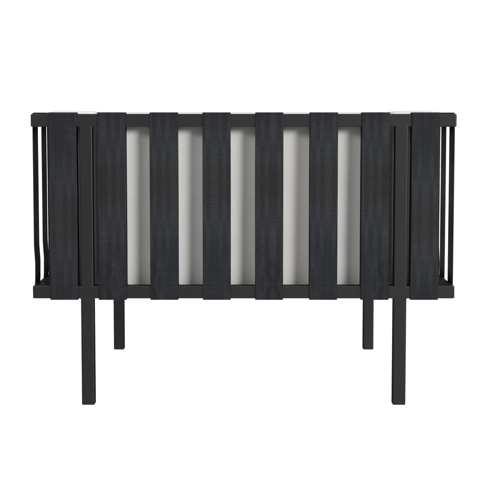 33" Black and White Sunbrella Outdoor Chair