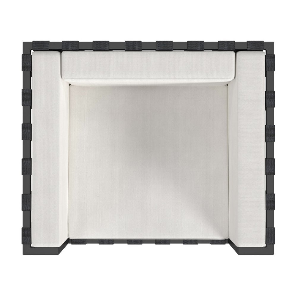 33" Black and White Sunbrella Outdoor Chair