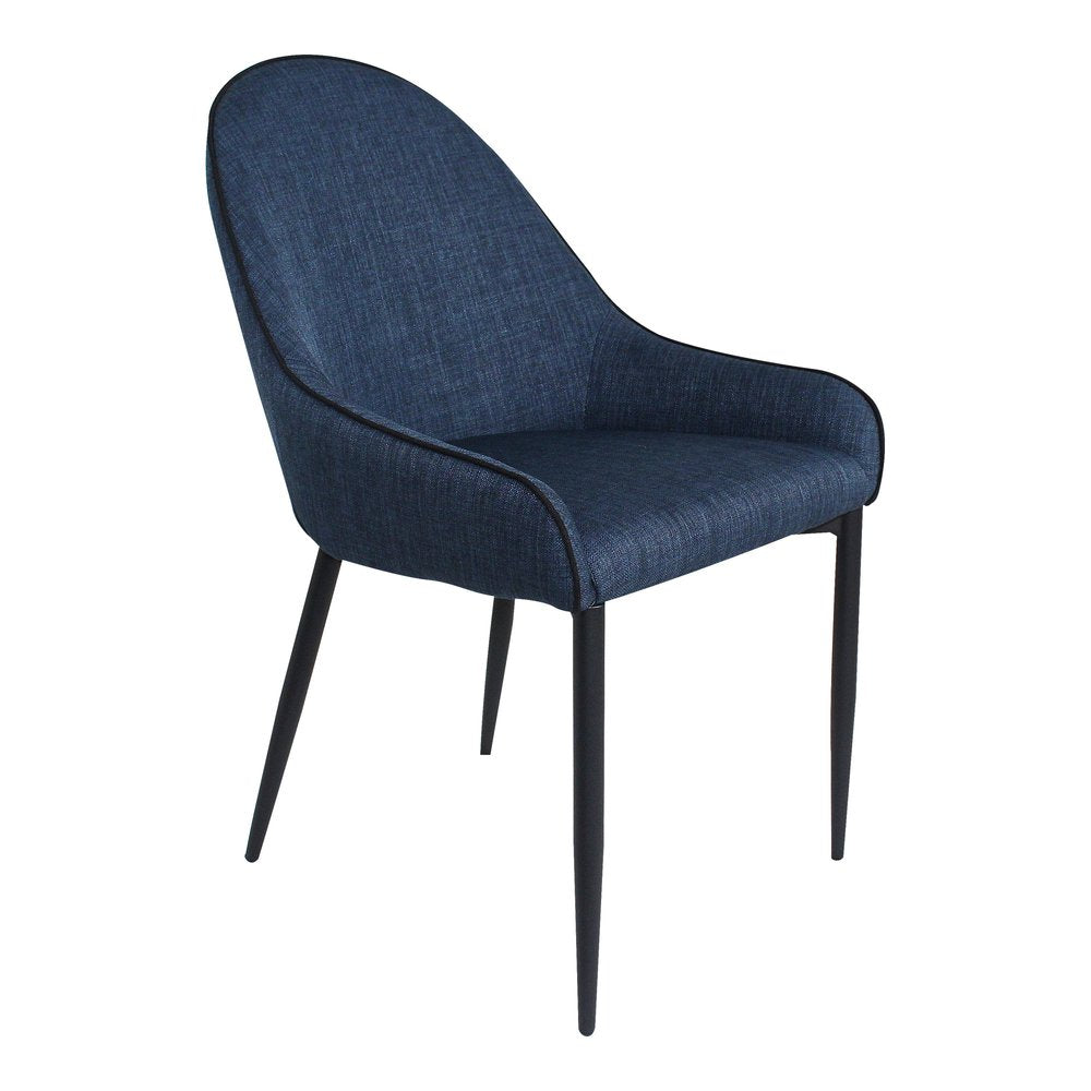 Set of Two 22" Blue Modern Barrel Dining Chair