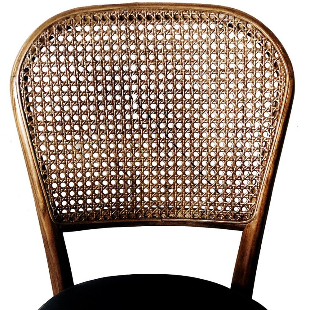 Set of Two 34" Brown Faux Leather Farmhouse Dining Chair