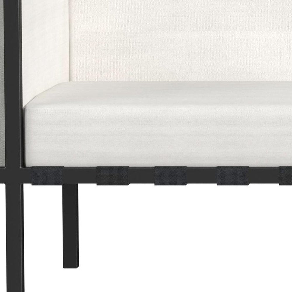 77" White Sunbrella Outdoor Club Sofa