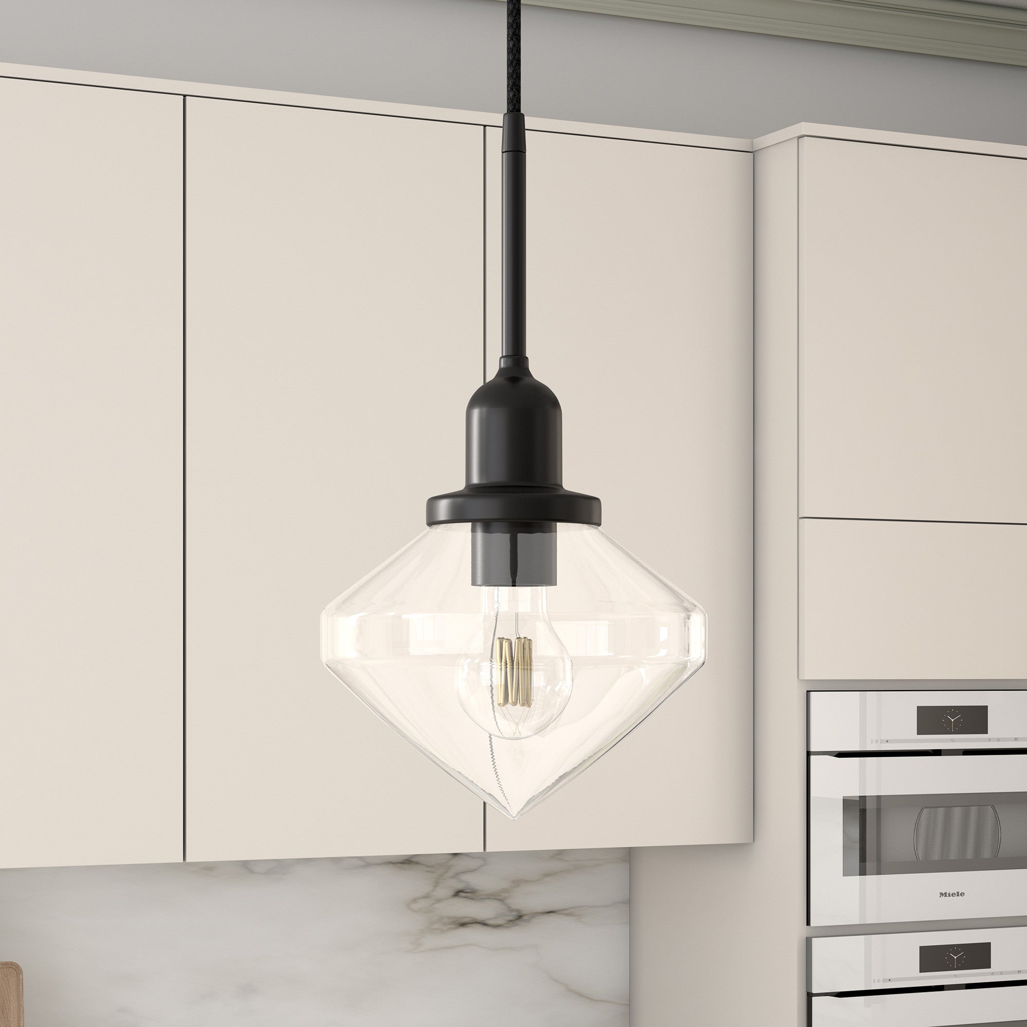 8" Hanging Diamond Lamp Pendant Light