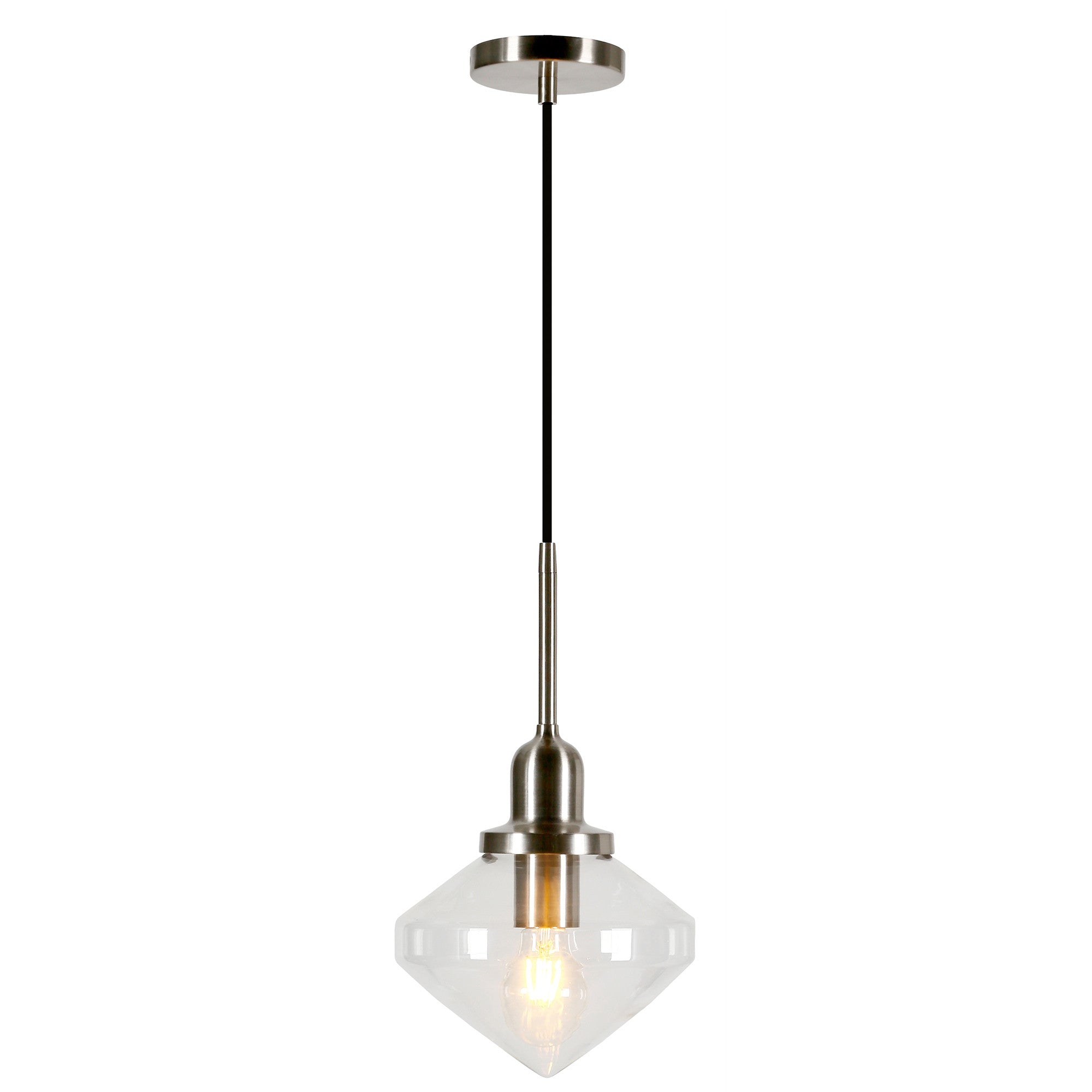 8" Hanging Diamond Lamp Pendant Light