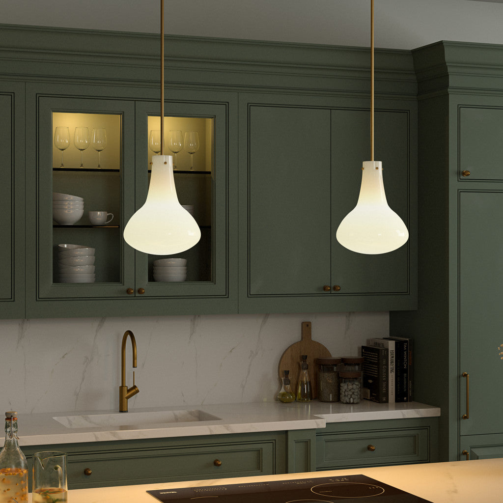 11" Warm Shaded Bulb Pendant Light