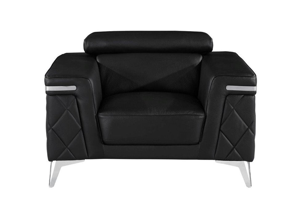 42" Leather Diamond Tufted Club Chair