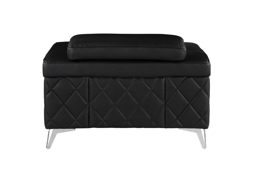 42" Leather Diamond Tufted Club Chair