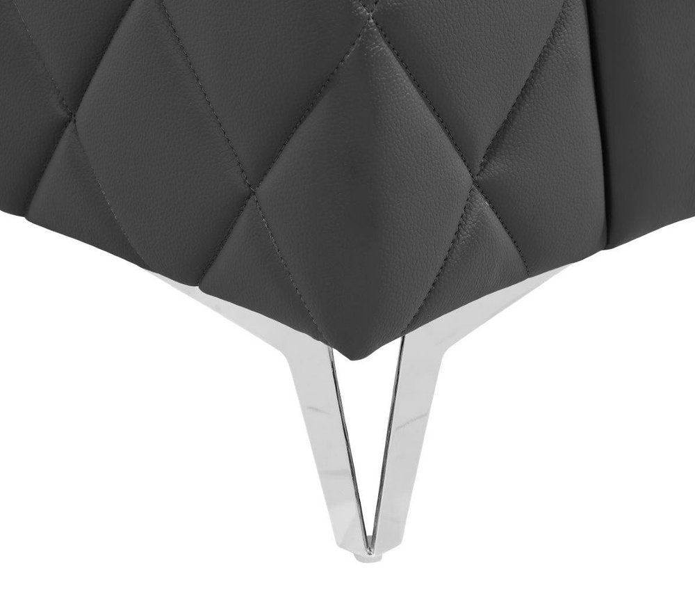 42" Leather Diamond Tufted Club Chair