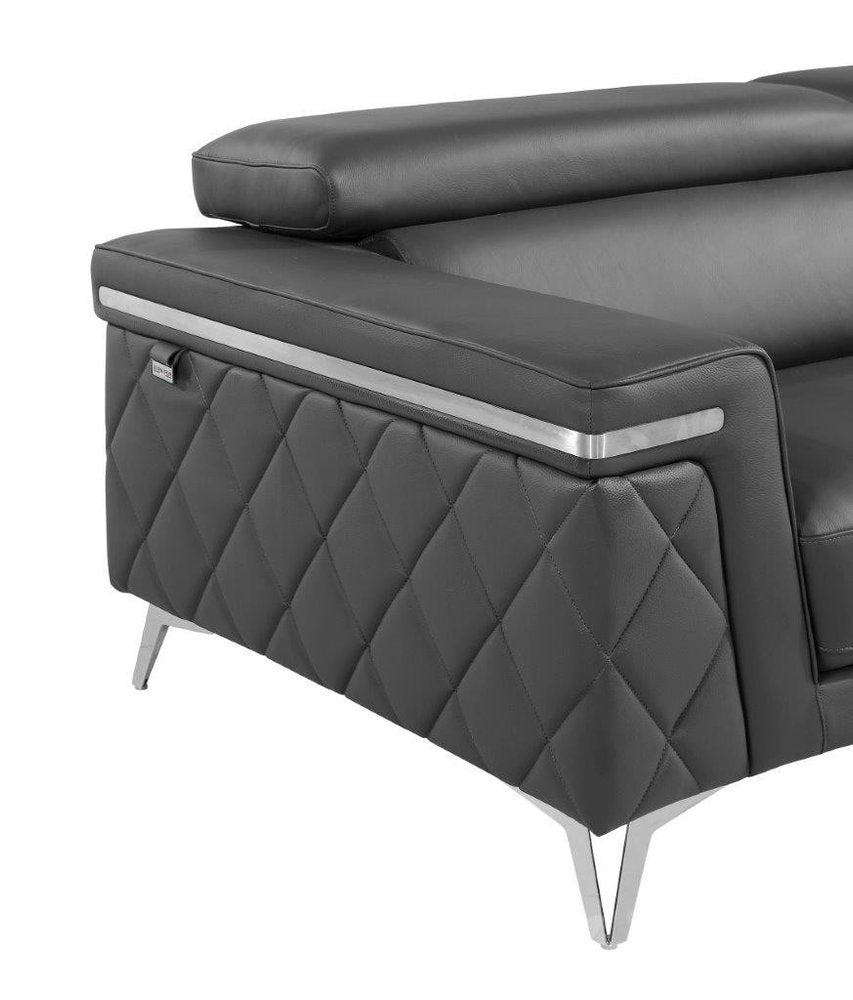 42" Leather Diamond Tufted Club Chair