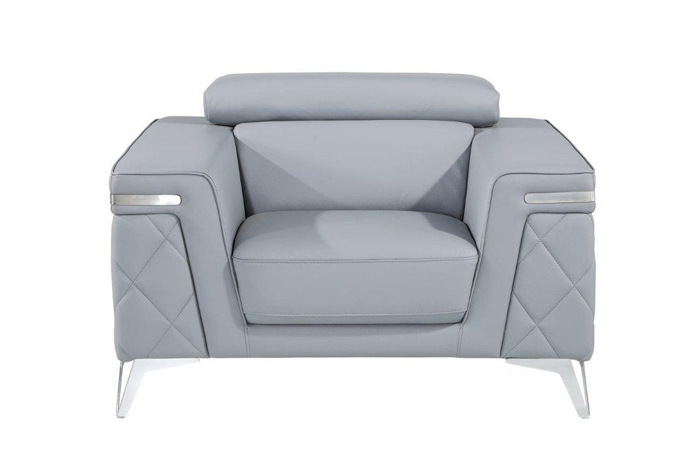 42" Leather Diamond Tufted Club Chair