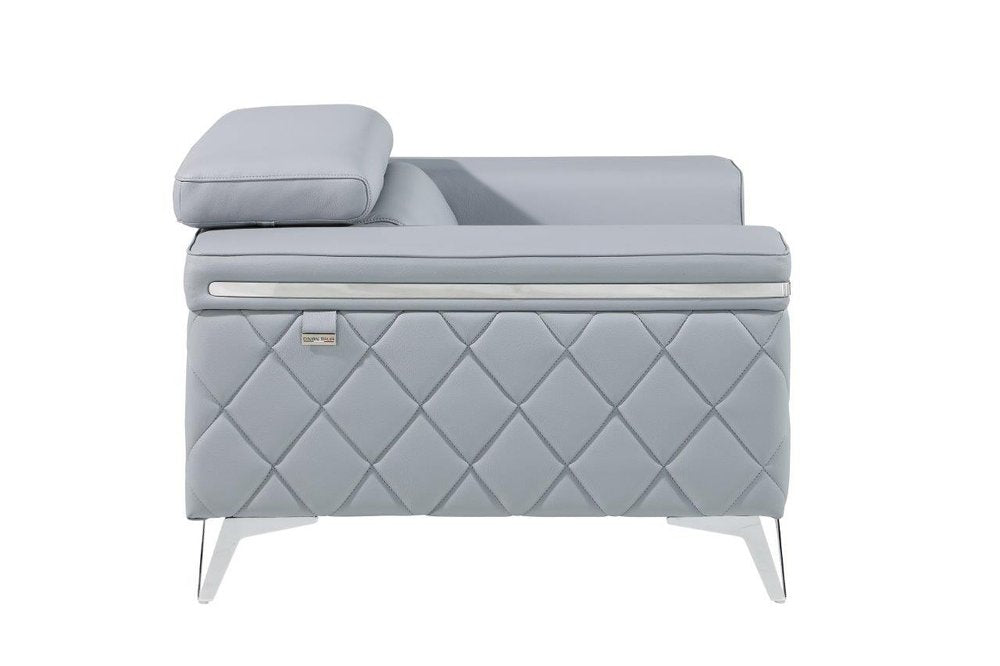 42" Leather Diamond Tufted Club Chair