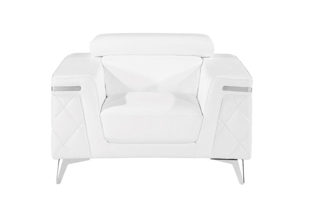 42" Leather Diamond Tufted Club Chair