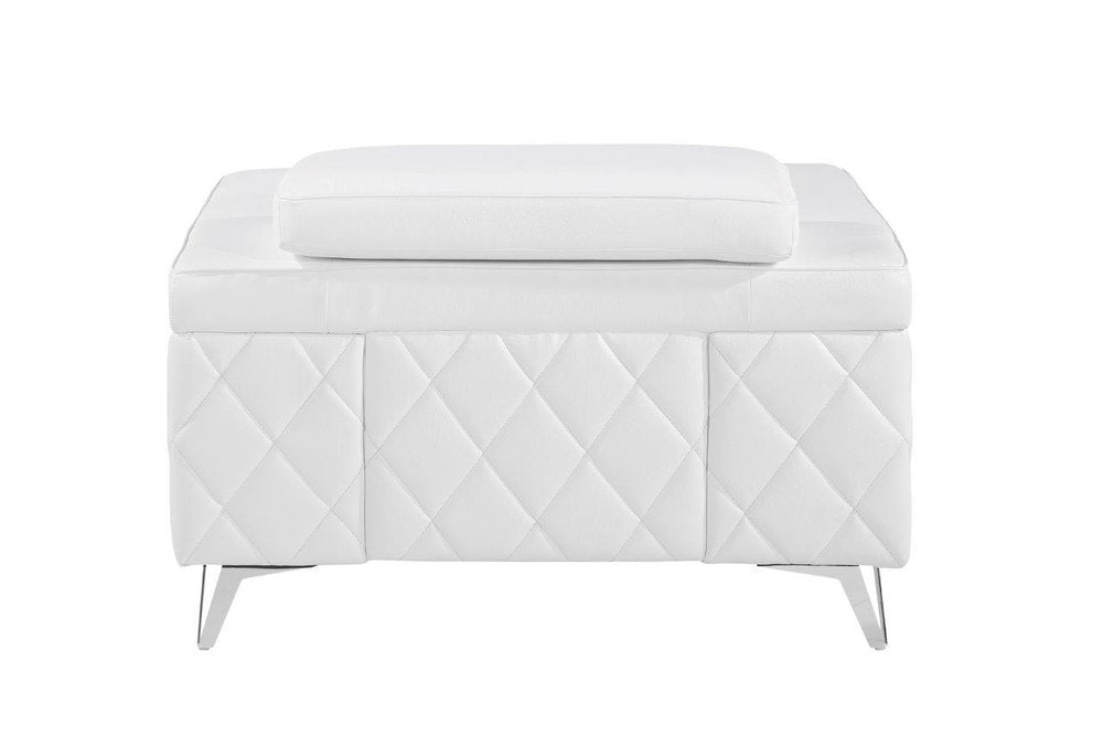 42" Leather Diamond Tufted Club Chair