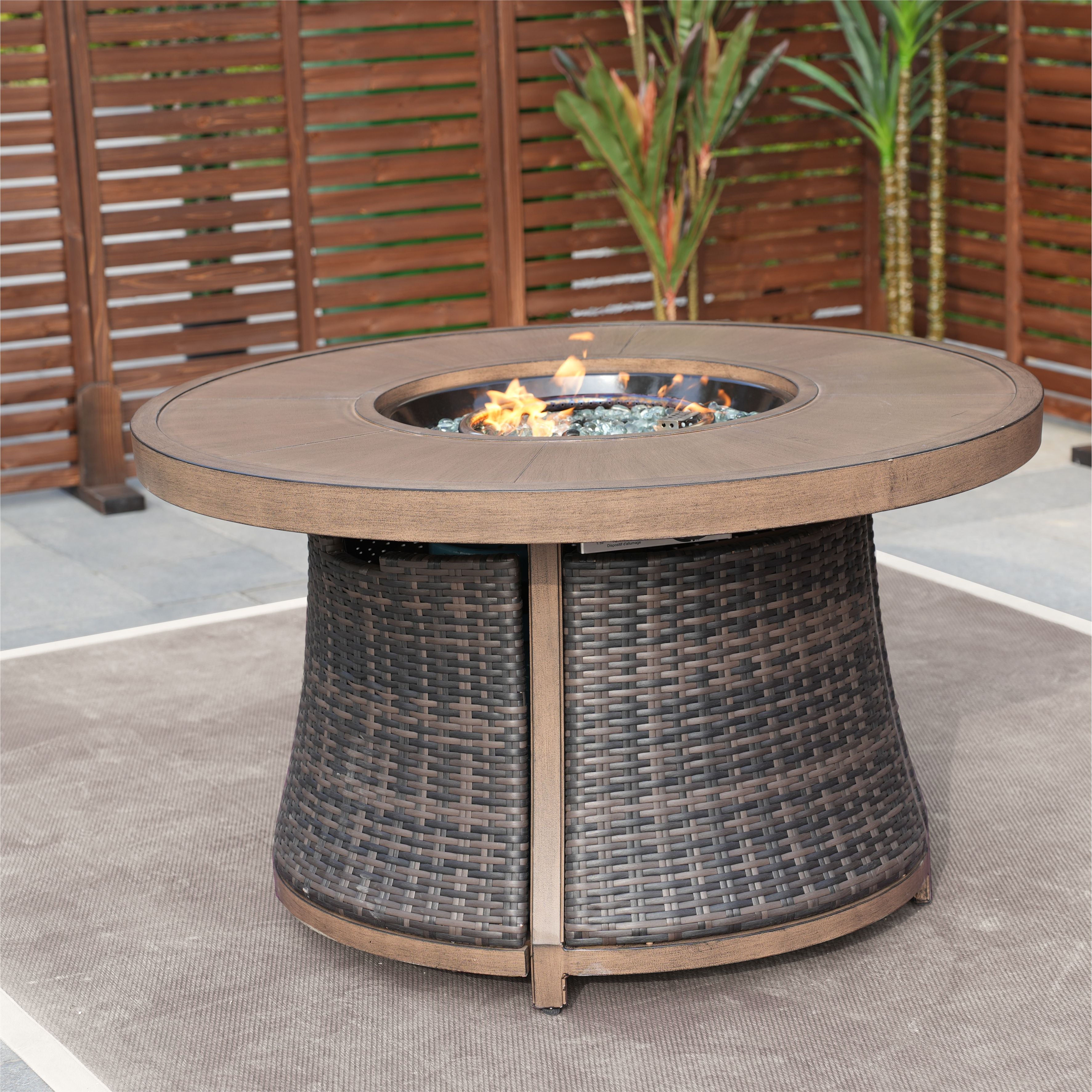 50000 BTU 42" Natural Gas Round Top Fire Pit Table