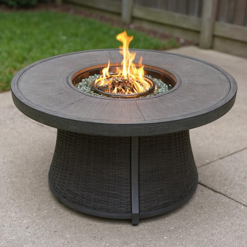 50000 BTU 42" Natural Gas Round Top Fire Pit Table