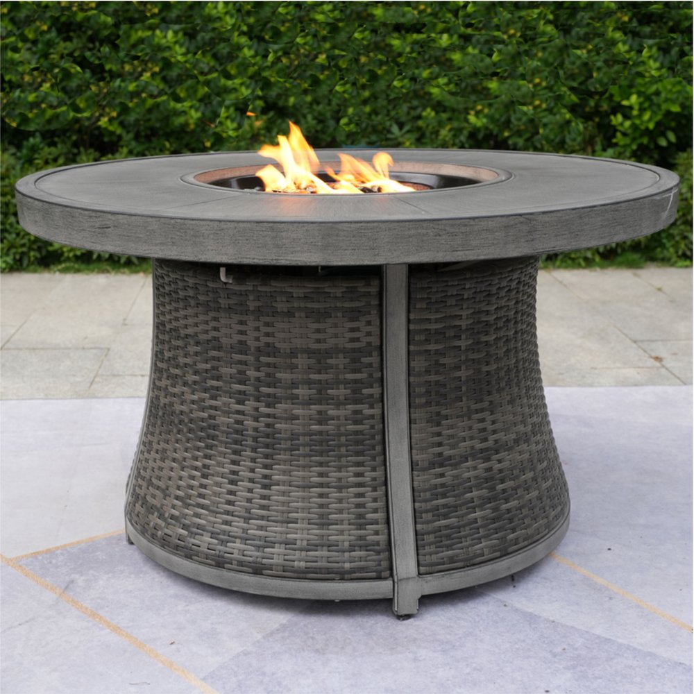 50000 BTU 42" Natural Gas Round Top Fire Pit Table