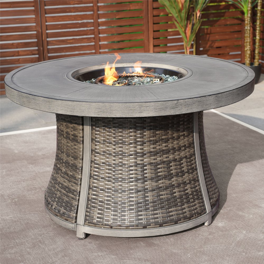 50000 BTU 42" Natural Gas Round Top Fire Pit Table