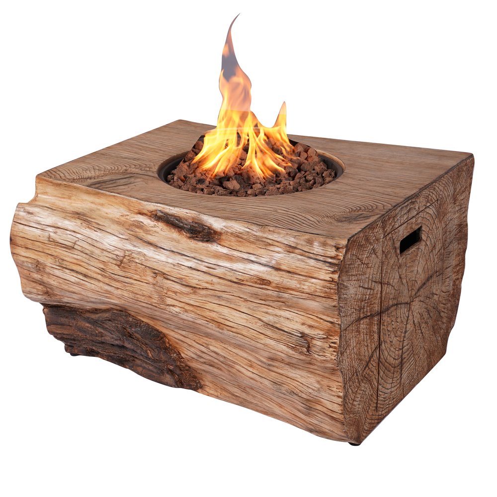 50000 BTU 40" Faux Wood Natural Gas Fire Pit