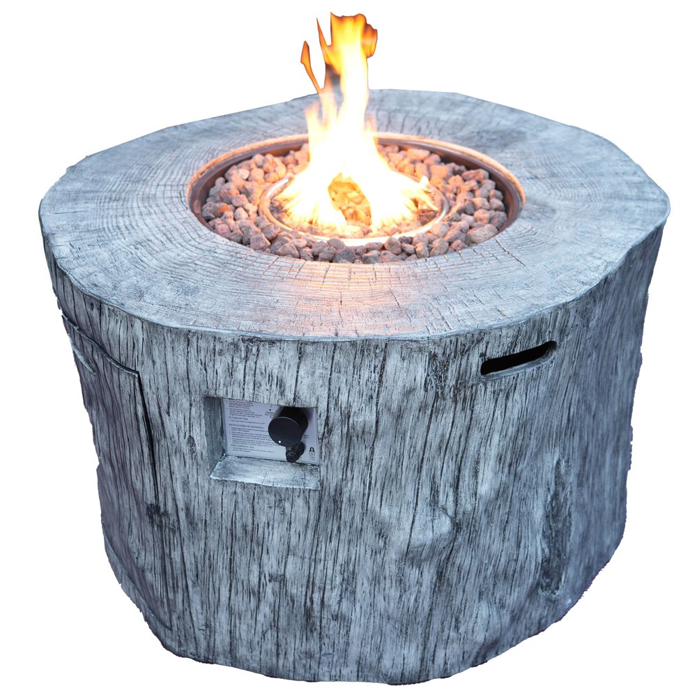 50000 BTU 40" Gray Faux Wood Propane Fire Pit
